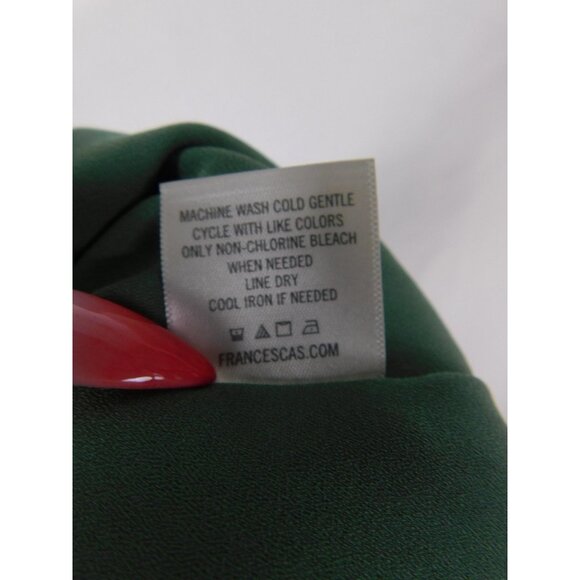 Blue Rain Dress Womens Small Green Floral Button Front V Neck Lined Opaline 02 - Picture 12 of 12